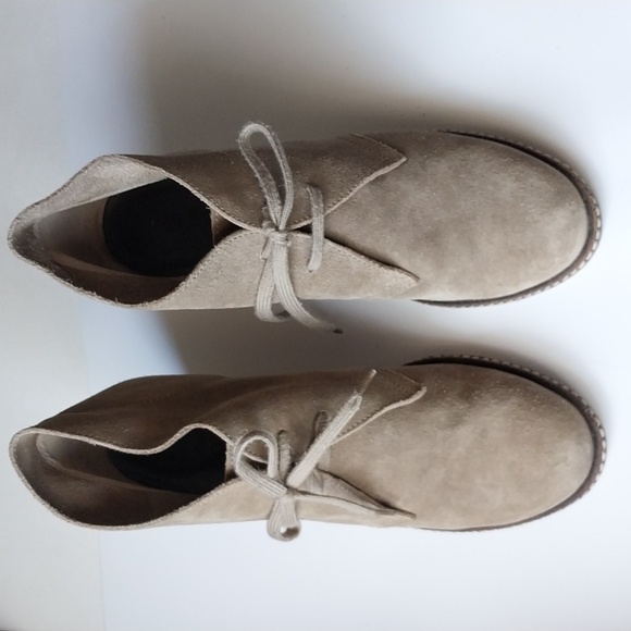 J Crew Tan Suede Wedge Ankle Bootie The MacAlister Size 8 - Picture 2 of 9